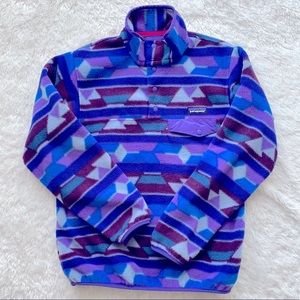 COPY - Rare reconditioned tribal aztec pullover fleece